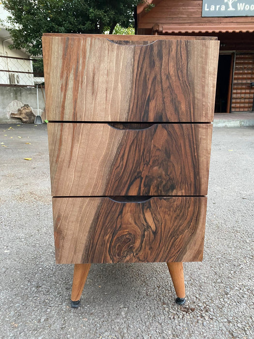 Custom 15” x 18” x 30” Epoxy Wood Credenza , Walnut Blue Epoxy Resin Cabinet, Blue River Credenza for Kathleen 4