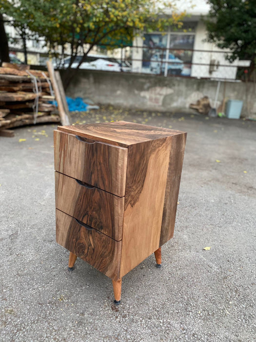 Custom 15” x 18” x 30” Epoxy Wood Credenza , Walnut Blue Epoxy Resin Cabinet, Blue River Credenza for Kathleen 4