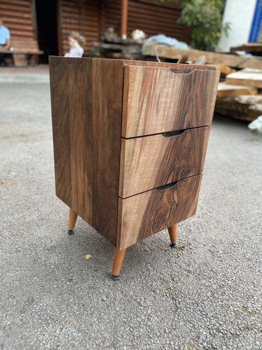 Custom 15” x 18” x 30” Epoxy Wood Credenza , Walnut Blue Epoxy Resin Cabinet, Blue River Credenza for Kathleen 4