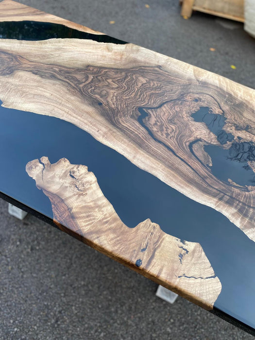 Walnut Dining Table, Epoxy Table, Epoxy Dining Table, Walnut Epoxy River Table, Custom 60" x 30" River Table, Custom Order for Michele C