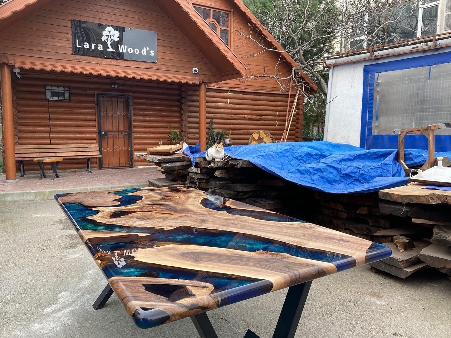 Walnut Dining Table, Custom 84” x 42” Walnut Blue, Turquoise, Green Table, Epoxy Dining Table, Wooden River Table, Custom for Nicholas D