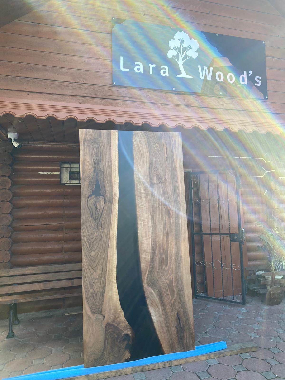 Walnut Barn Door Slab, Custom 84” x 40” Walnut Black Epoxy Door Slab , Epoxy Resin River Barn Door Order for Lara Wa