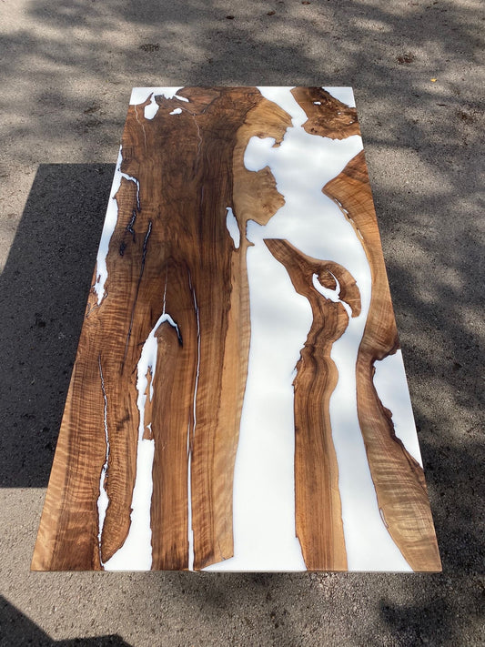 Custom 72”x 36" Walnut Epoxy Table, Epoxy Resin Table, Epoxy Dining Table, Epoxy Resin Table, Live Edge Table for Eran