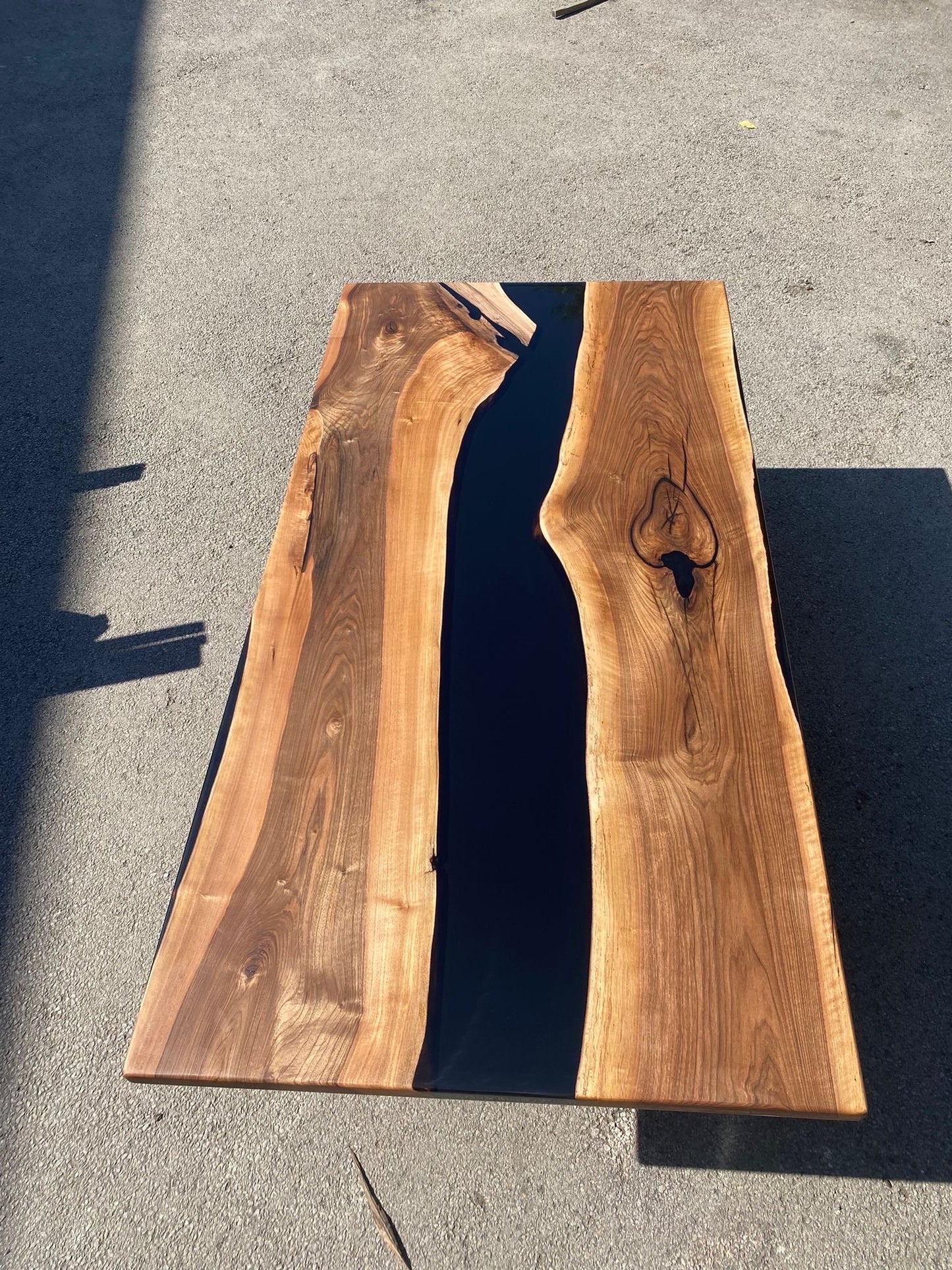 Epoxy Resin Table, Custom 84” x 42” Walnut Black Epoxy Dining Table, Handmade Epoxy Table, Unique Resin Epoxy Table Robin H