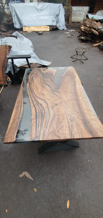 Handmade Epoxy Table, Unique Epoxy Table, Custom 60” x 40” Walnut Table, Clear Epoxy River Dining Table, Walnut Epoxy Table, Order for Karen