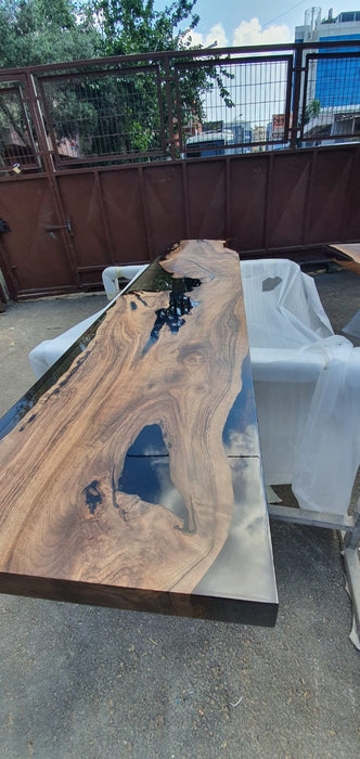 Walnut Dining Bench, Custom matcihng bench for 75” x 30” Walnut Epoxy Table, Live Edge Table Bench, Custom Order for Coretta