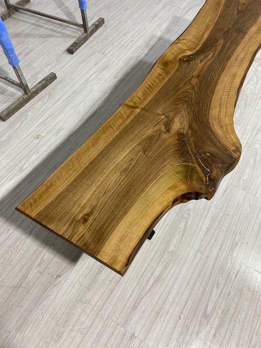 Epoxy Walnut Bench, Epoxy Bench, Live Edge Table, Dining Table Bench, Dining Bench, Walnut Dining Table Bench Order for Janice